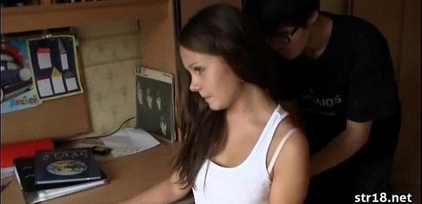 Tight teen likes it hardcore